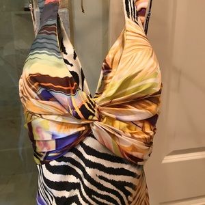 Mery.L couture multi- color silk dress